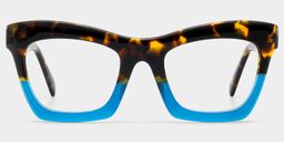 Benitez Blue Rectangle Glasses2