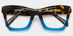 Benitez Blue Rectangle Glasses3