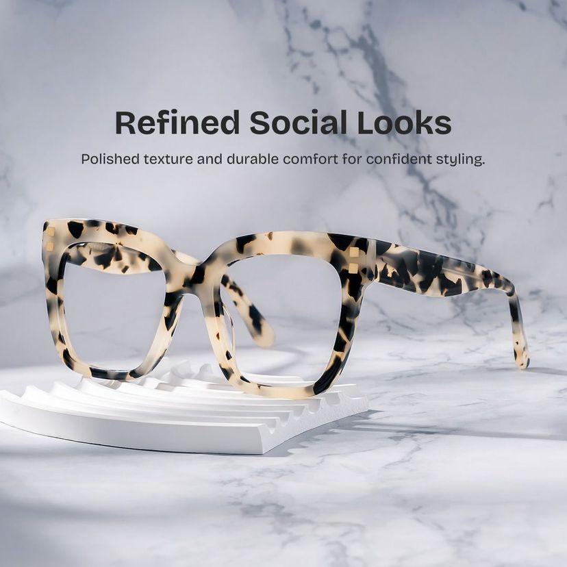 Minguela Brown-Tortoise Square Glasses