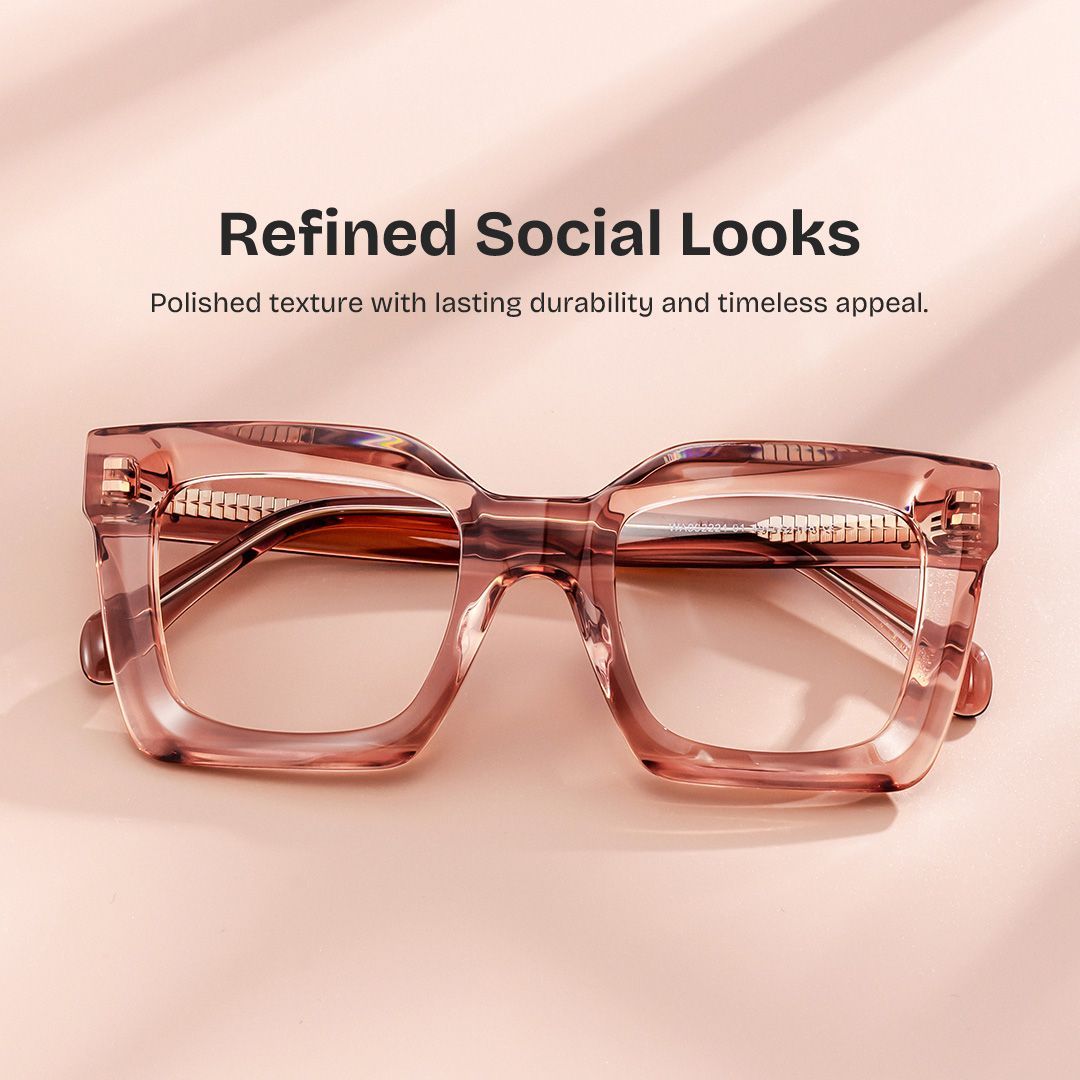 Lobo Square Beige Eyeglasses & Glasses Frames | ZEELOOL0