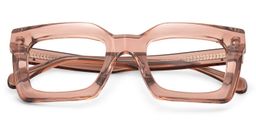 Lobo Beige Square Glasses2