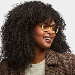 Rhoden Yellow Cat eye Glasses1