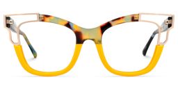 Rhoden Yellow Cat eye Glasses2