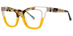 Rhoden Yellow Cat eye Glasses3